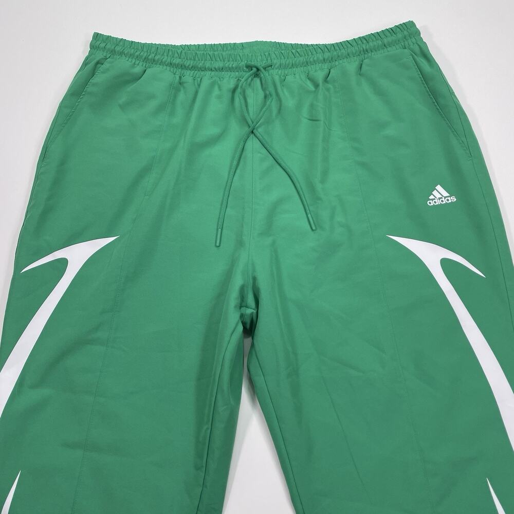 Adidas Windbreaker Pants Men’s XXL Green Athletic Soccer Track 38x29 Adjustable